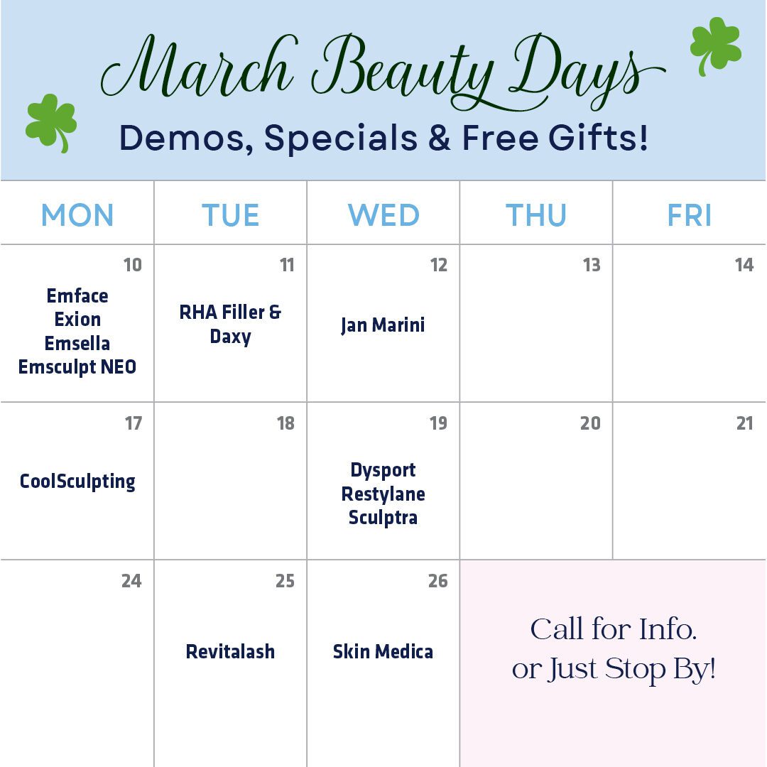 Hughes March Beauty Days Calendar